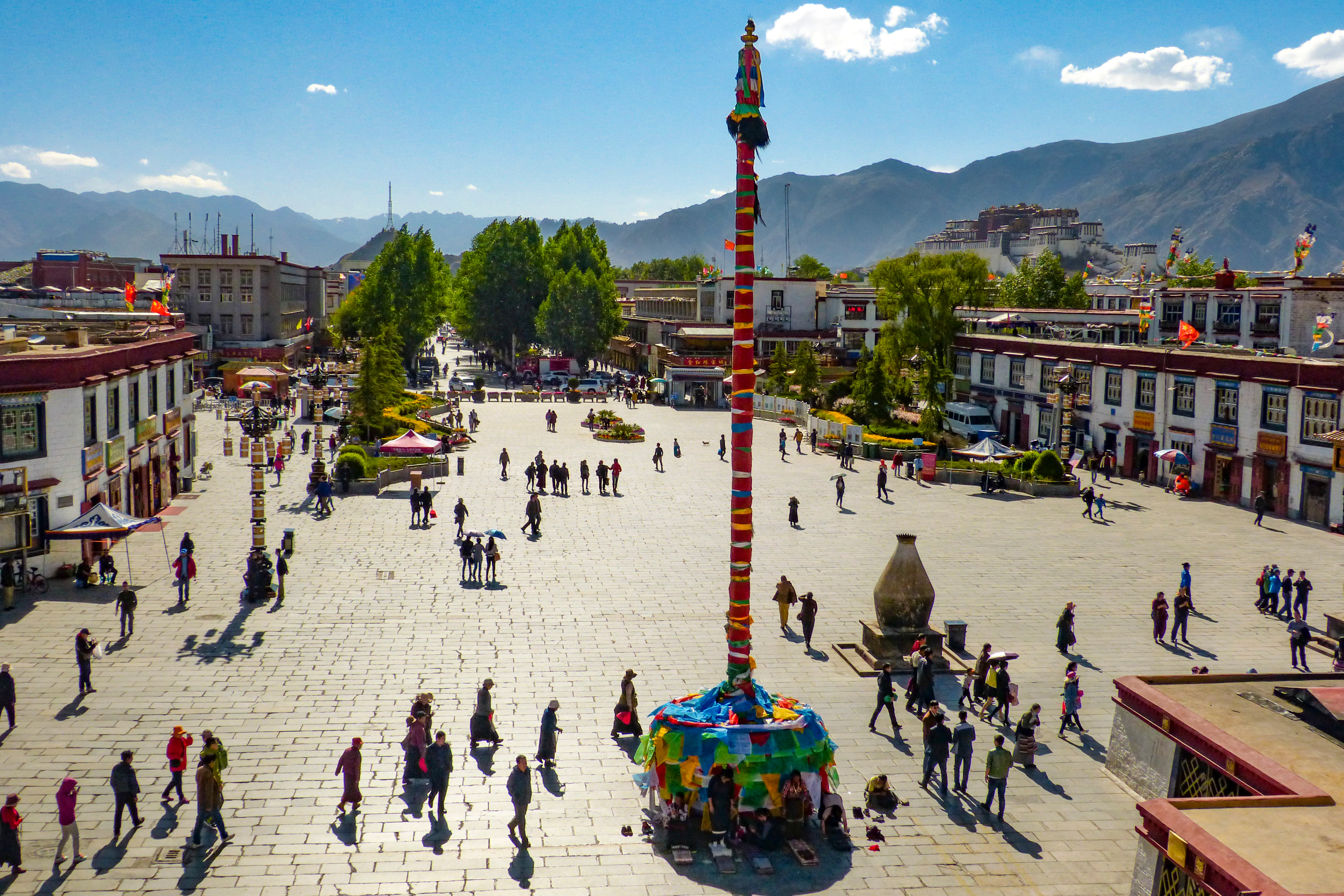 Jokhang torg i Lhasa