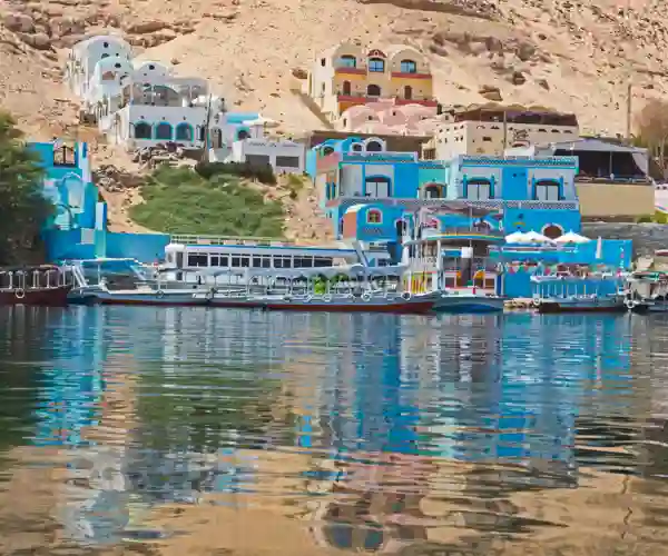 Aswan, Nubian village ved elvebredden