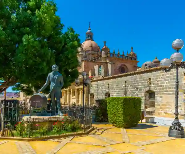 Statue av Tio Pepe i Jerez De La Frontera
