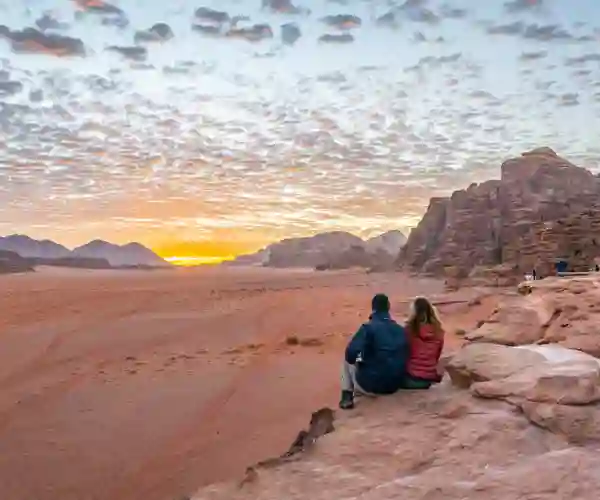 Soloppgang i Wadi Rum