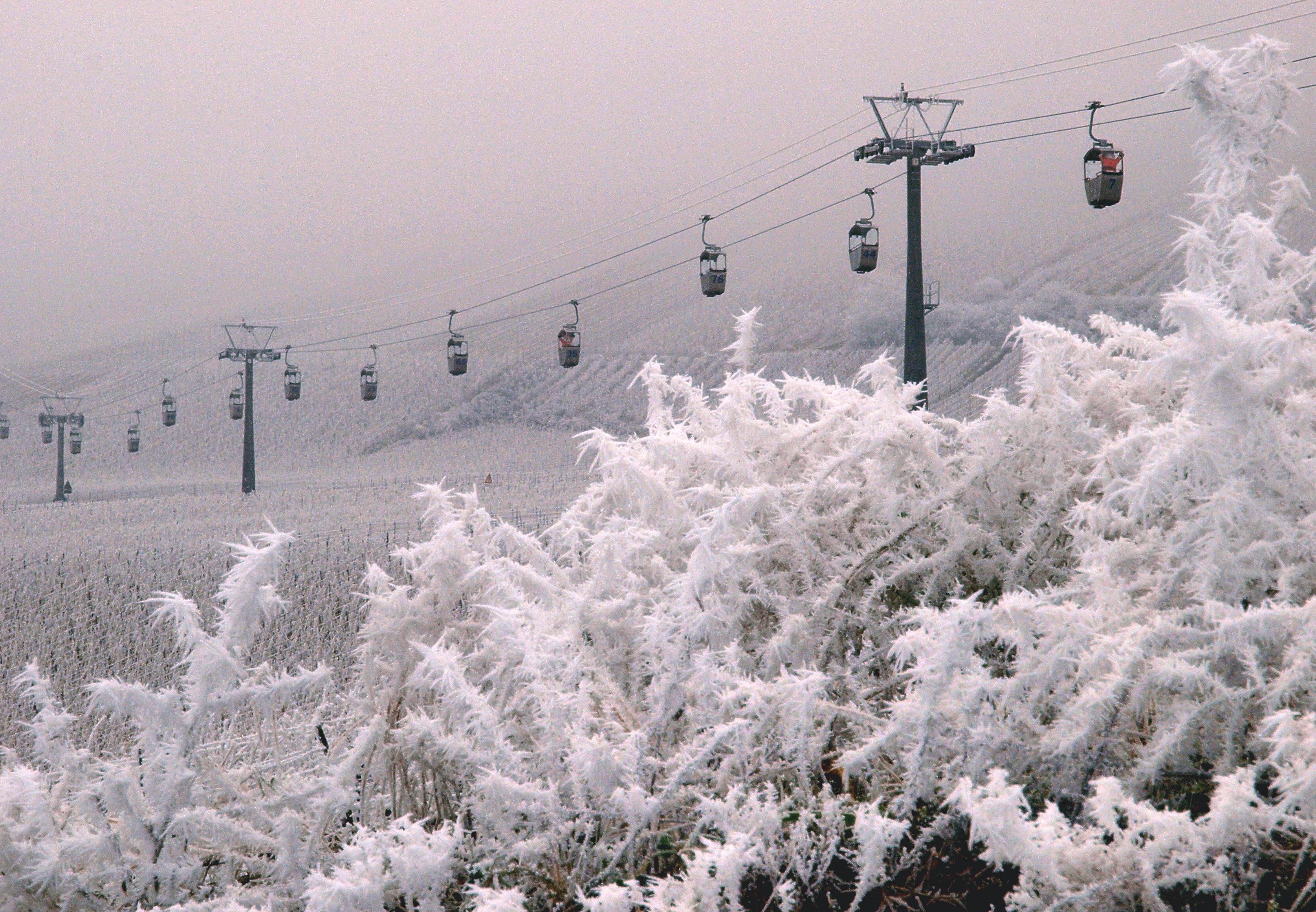 Vinter i Rüdesheim med gondol
