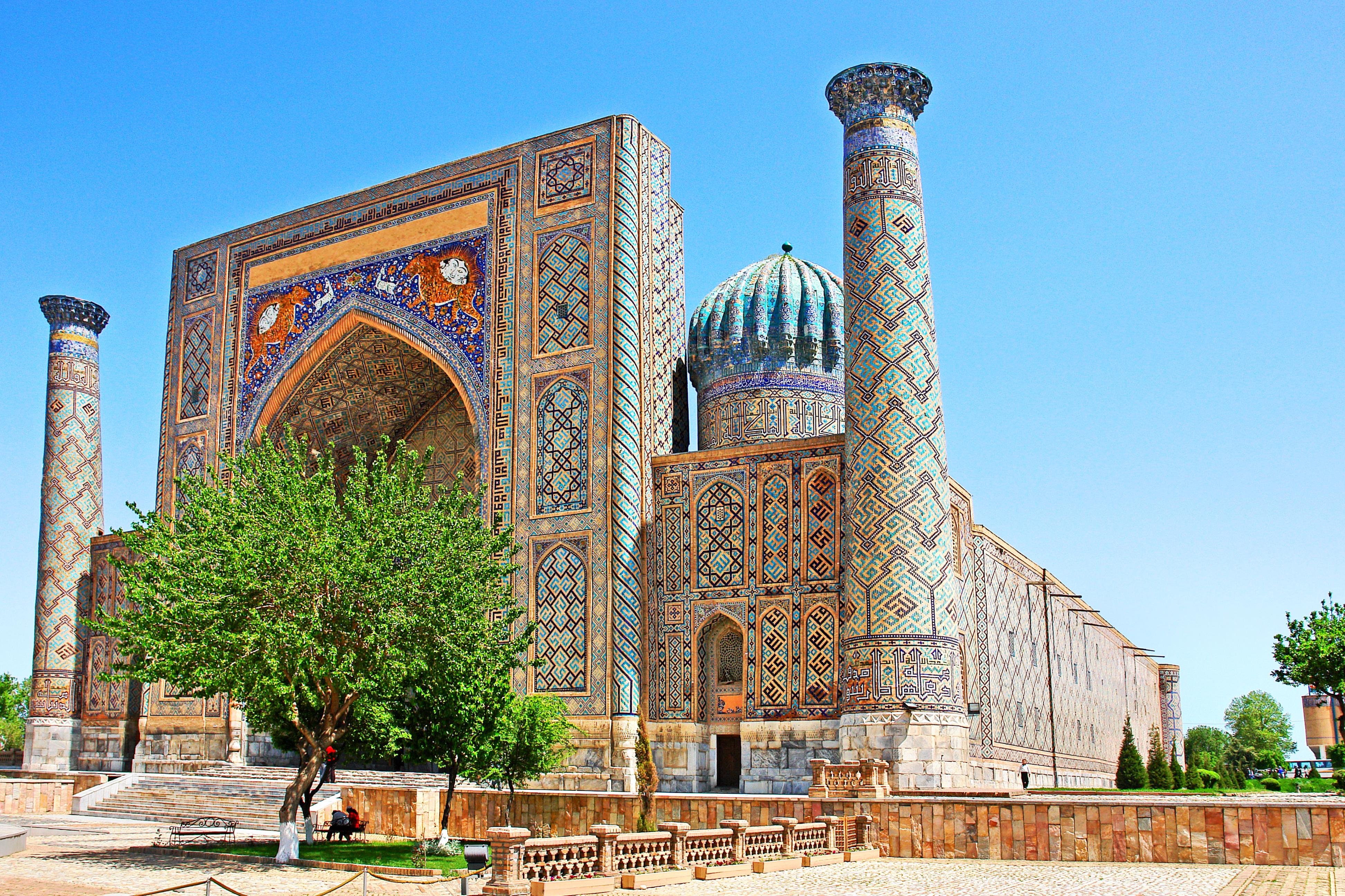 Fra Registan-plassen i Samarkand