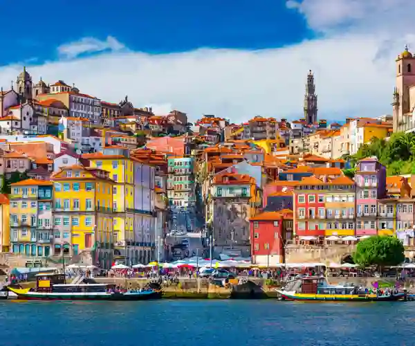 Bydelen Ribeira i Porto