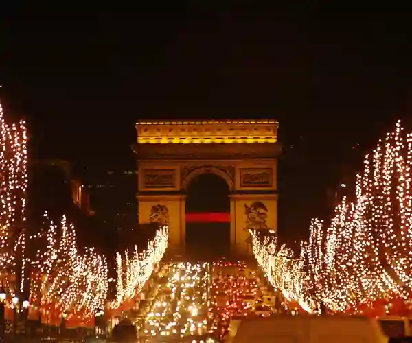 Julestemning på Champs-Élysées, Paris