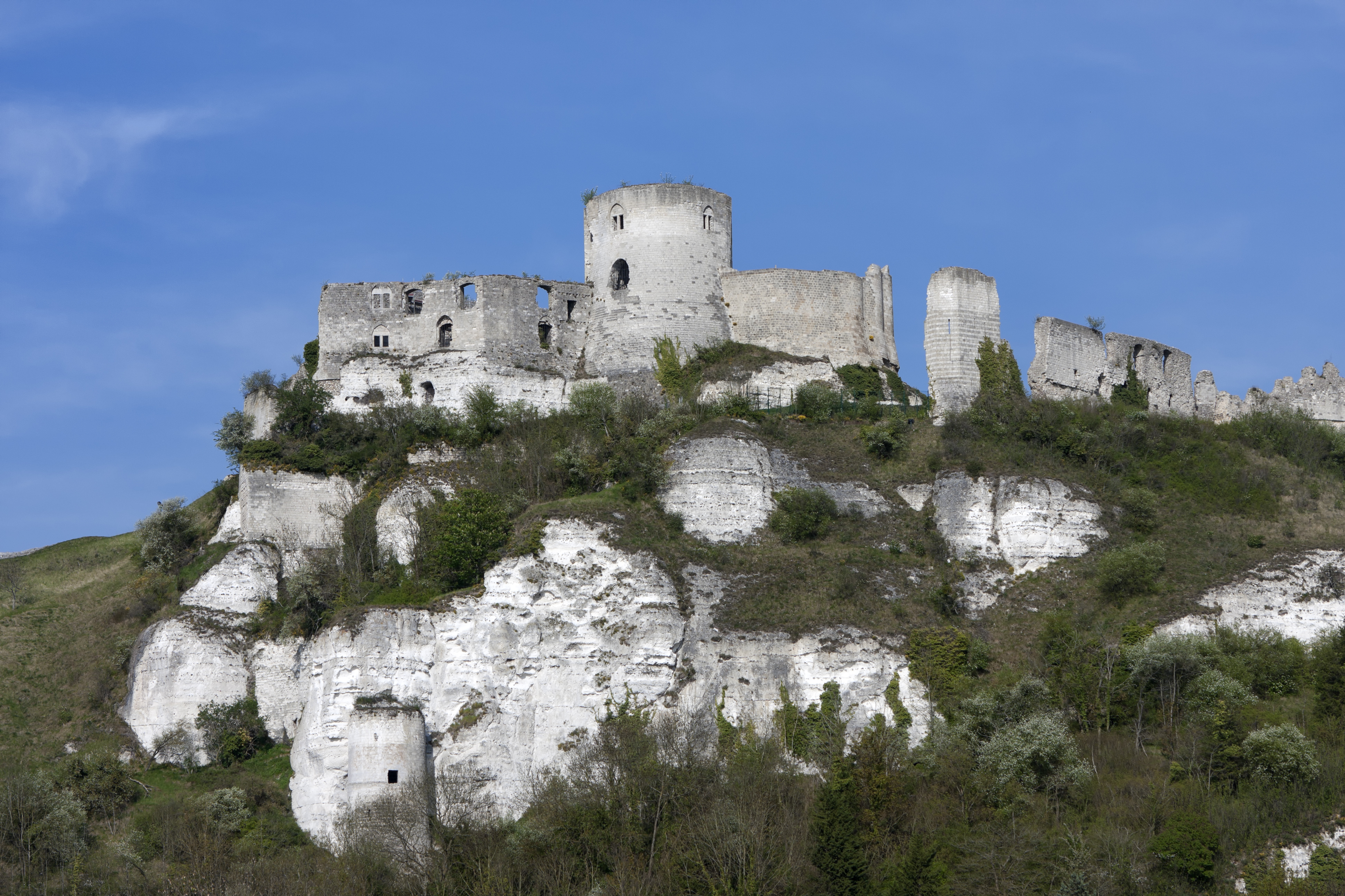 Château Gaillard ved Les Andelys. Bygget av Rikard Løvehjerte på 1100-tallet.