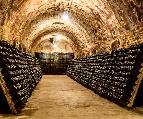 Fra en vinkjeller i Champagne